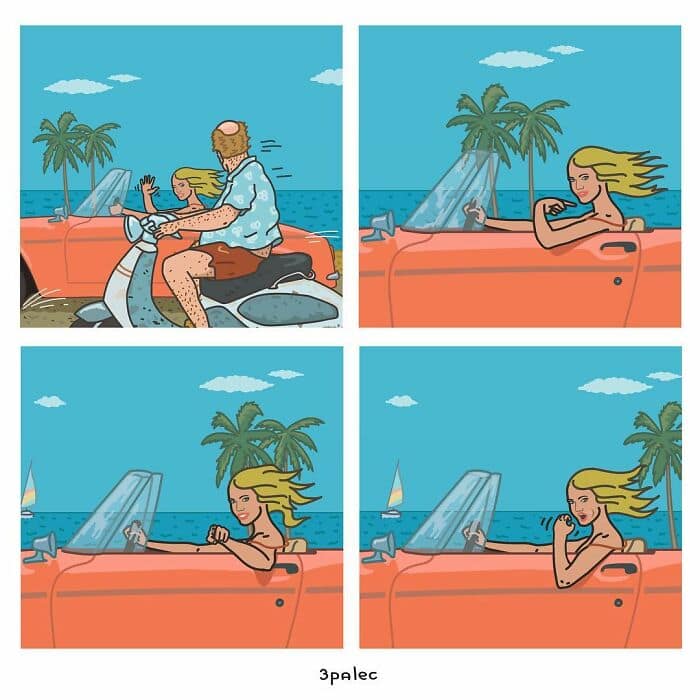 satire comics, 3palec, Social commentary comics, Funny dark humor, Witty illustrations, Political satire comics, Clever cartoons