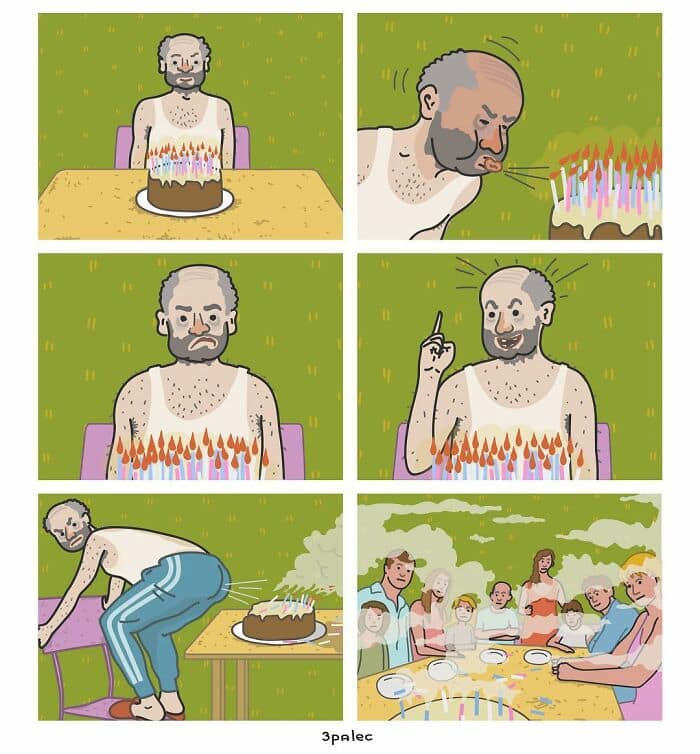 satire comics, 3palec, Social commentary comics, Funny dark humor, Witty illustrations, Political satire comics, Clever cartoons