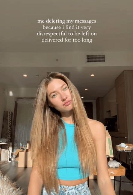 me deleting my messages because i find it very disrespectful to be left on delivered for too long