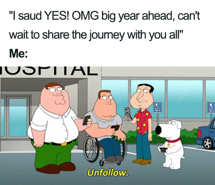 "I saud YES! OMG big year ahead, can't wait to share the journey with you all"' Me: