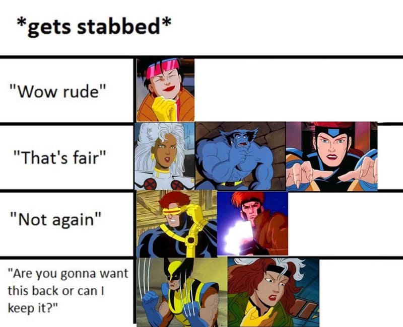 x men memes, Mutant Humor, Marvel Comics Jokes, Superhero Comedy, Mutant Memes, X-Men Comics Humor, Superhuman Jokes