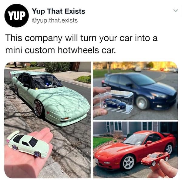 This company will turn your car into a mini custom hotwheels car.