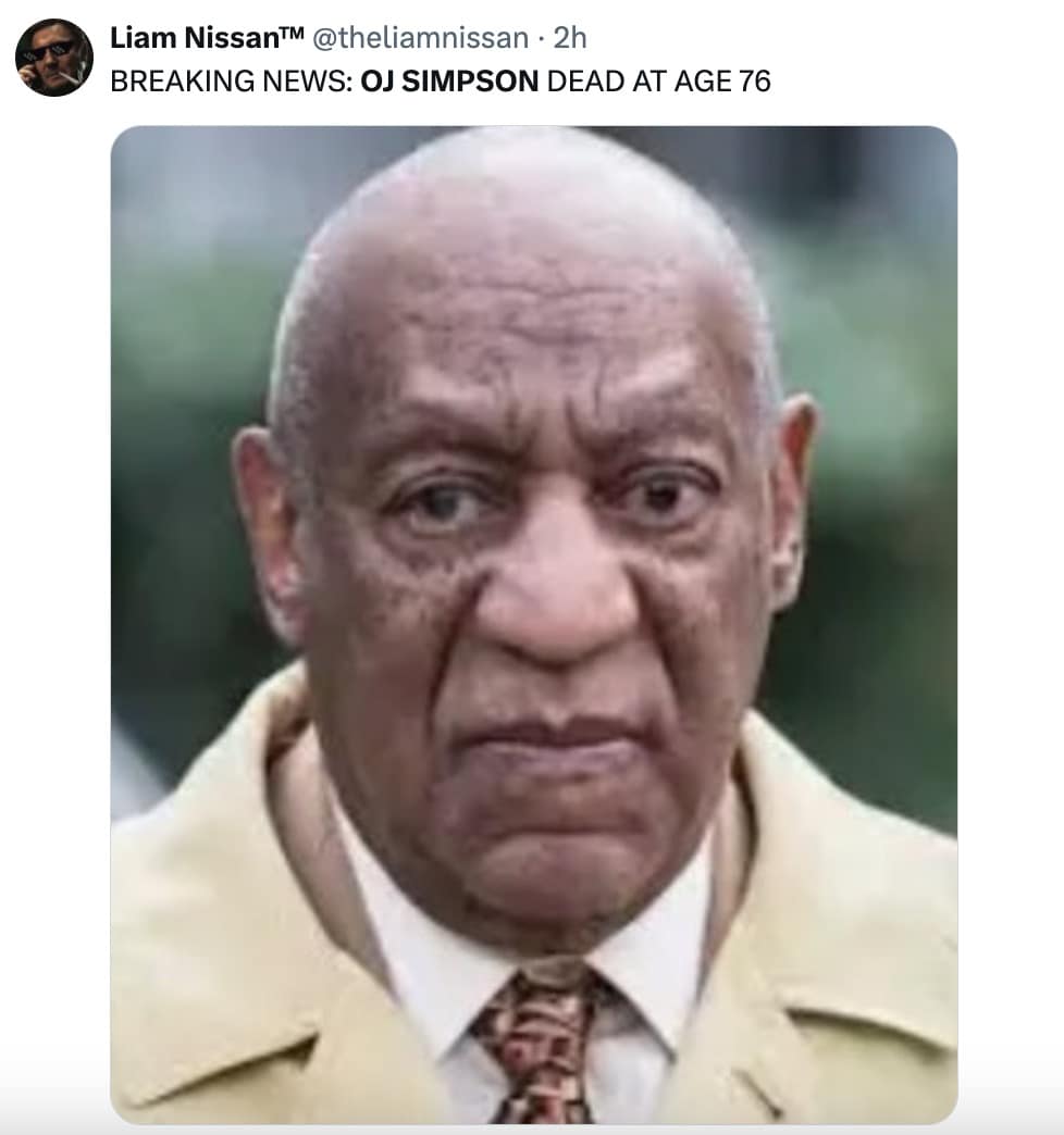 OJ simpson memes, oj simpson dead, oj simpson death, oj simpson dead memes, oj simpson death memes, OJ simpson dead reactions, OJ simpson reactions