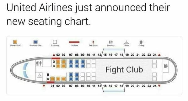 United Airlines just announced their new seating chart.