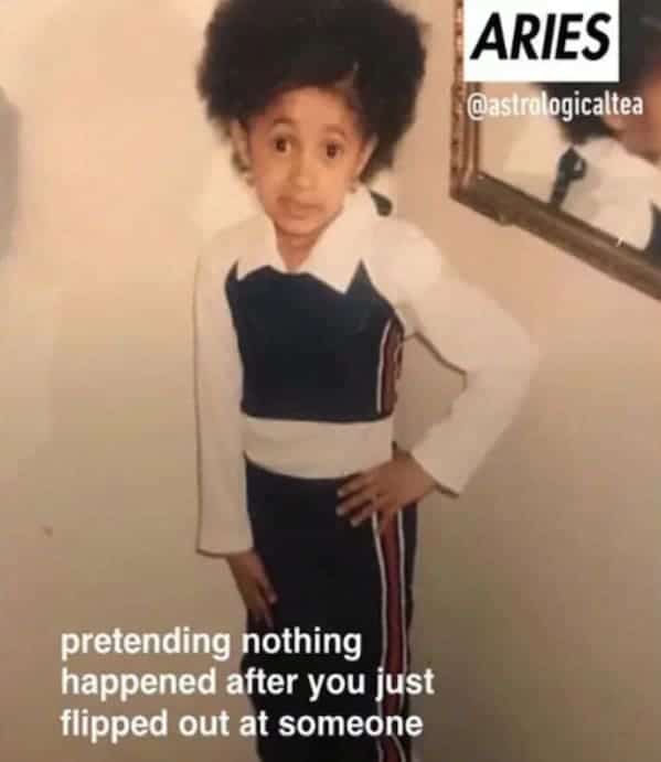 pretending nothing happened after you just flipped out at someone