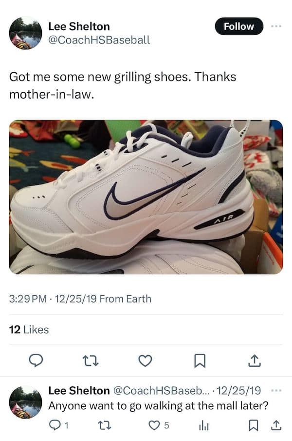 Got me some new grilling shoes. Thanks mother-in-law.