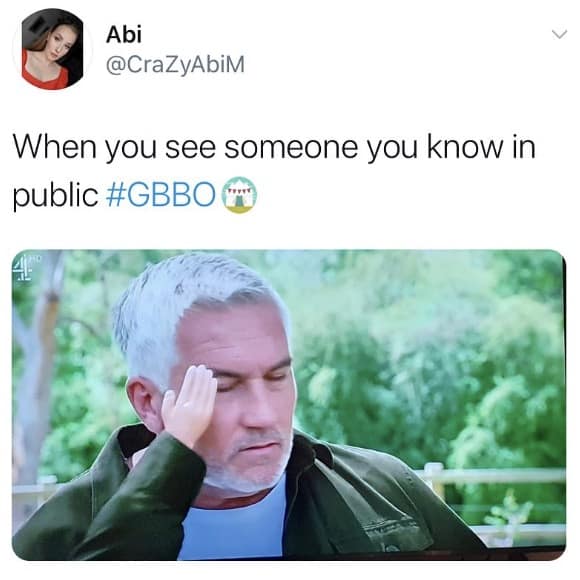 When you see someone you know in public #GBBO