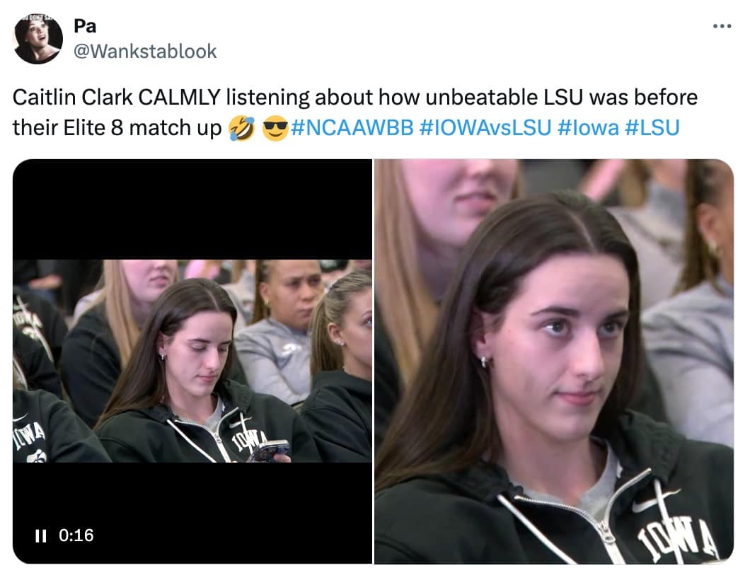 caitlin clark memes, caitlin clark reactions, caitlin clark tweets, march madness memes, caitlin clark Player Responses, Caitlin clark Fan Reactions
