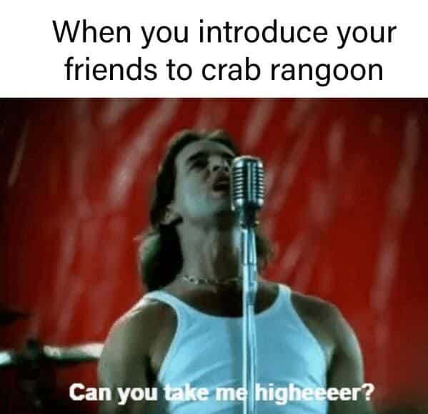 crab rangoon memes, rab Rangoon Lover, Deep-Fried Dreams, Cream Cheese Craving, Wontons of Joy, Deep-Fried Delights, Crispy Perfection