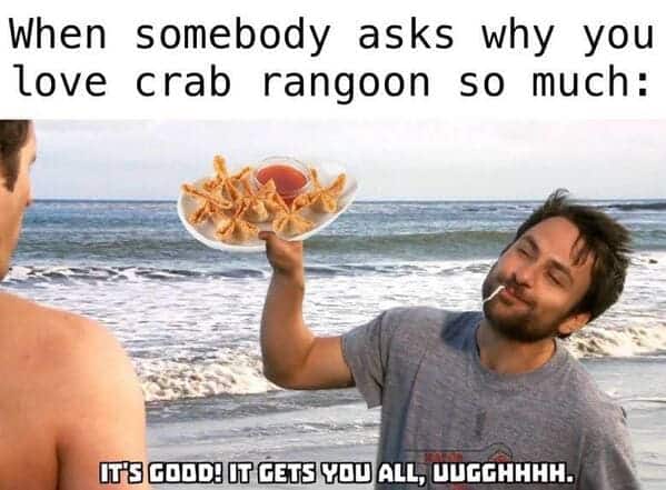 crab rangoon memes, rab Rangoon Lover, Deep-Fried Dreams, Cream Cheese Craving, Wontons of Joy, Deep-Fried Delights, Crispy Perfection