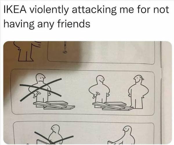 IKEA violently attacking me for not having any friends