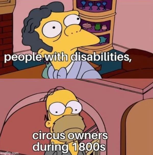 people with disabilities, circus owners during 1800s