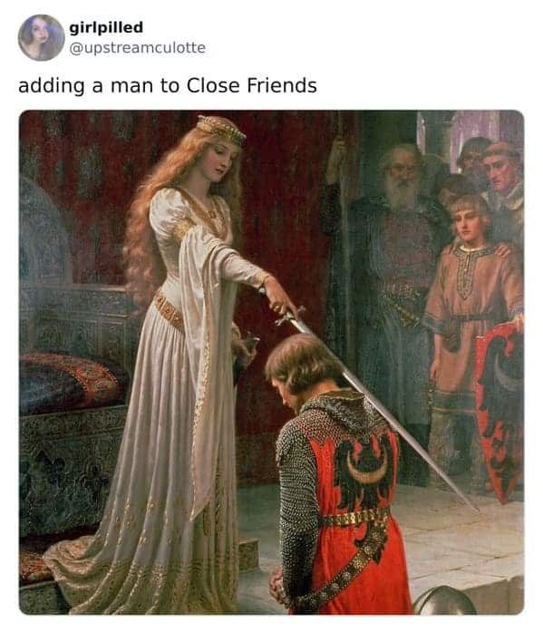 adding a man to Close Friends
