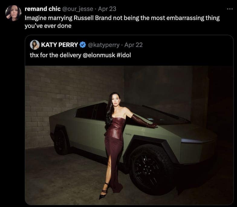 Katy Perry cybertruck memes, katy perry cybertruck, katy perry cybertruck tweet, Celebrity Memes, Cybertruck Memes, Tesla Cybertruck humor, Elon Musk truck jokes, Tesla memes