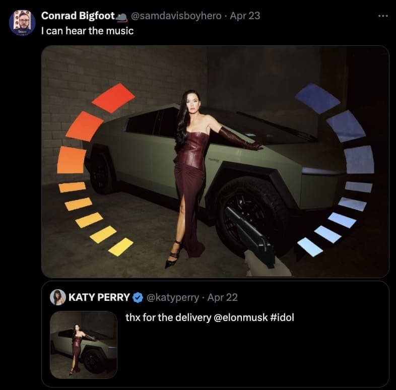 Katy Perry cybertruck memes, katy perry cybertruck, katy perry cybertruck tweet, Celebrity Memes, Cybertruck Memes, Tesla Cybertruck humor, Elon Musk truck jokes, Tesla memes