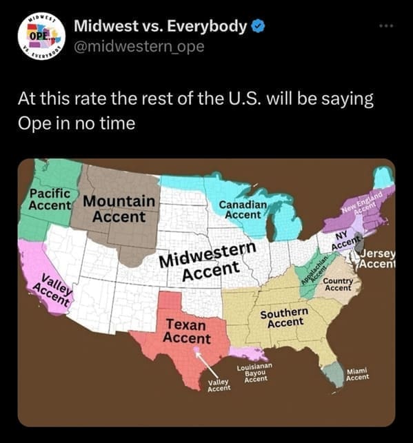 At this rate the rest of the U.S. will be saying Ope in no time