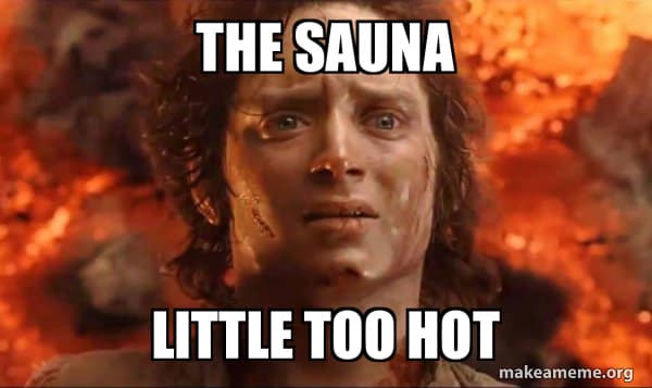 THE SAUNA LITTLE TOO HOT