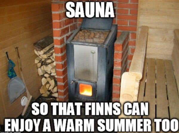 SAUNA SO THAT FINNS CAN ENJOY A WARM SUMMER TOO