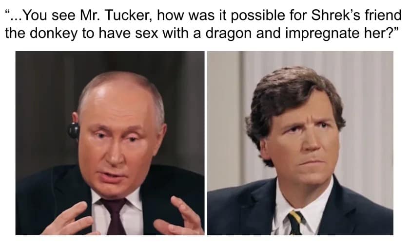 tucker carlson memes, tucker carlson jokes, political satire memes, Fox News humor, controversial figure jokes, Tucker Carlson gags, Tucker Carlson mockery