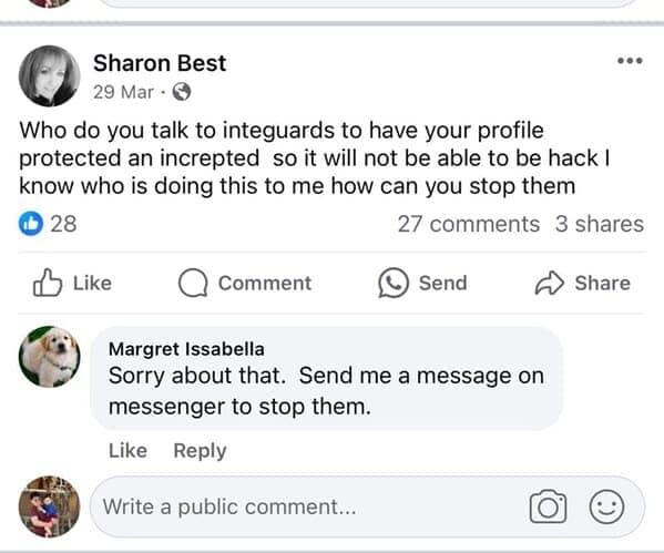 Who do you talk to integuards to have your profile protected an increpted so it will not be able to be hack I know who is doing this to me how can you stop them