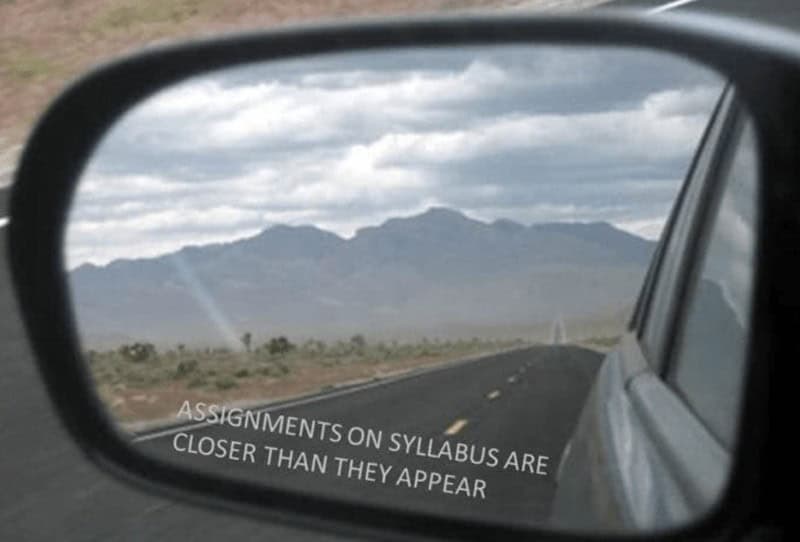 ASSIGNMENTS ON SYLLABUS ARE CLOSER THAN THEY APPEAR