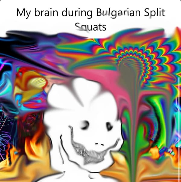exercise memes. My brain during Bulgarian Split Squats