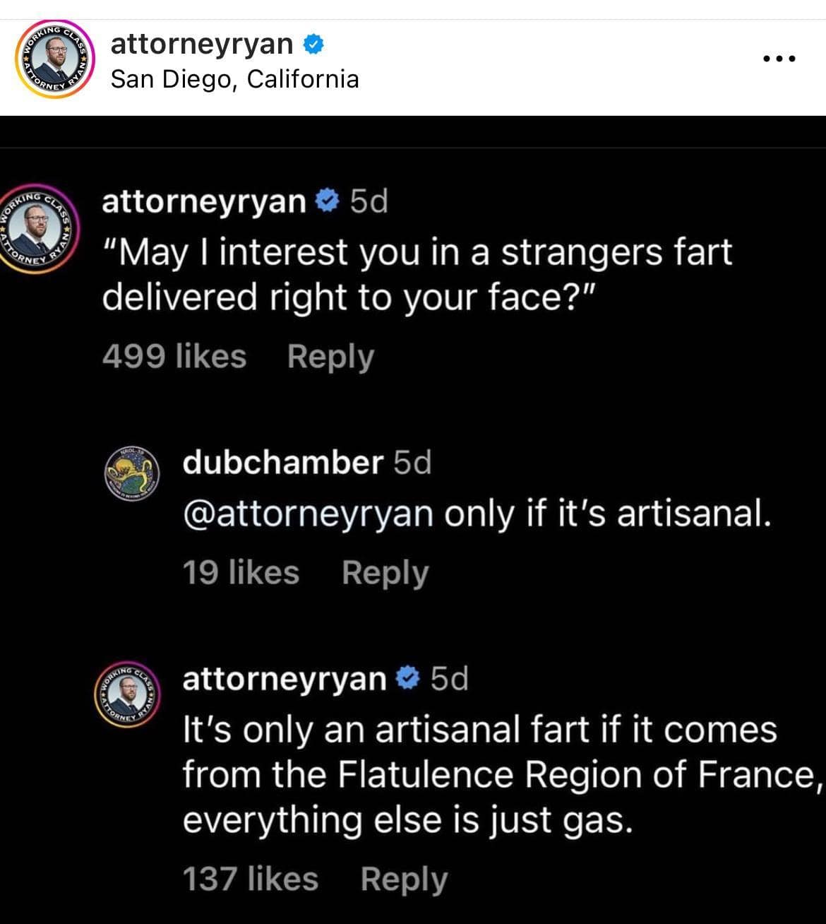fart memes. "May I interest you in a strangers fart delivered right to your face?"