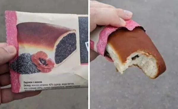 food fails, misleading food packaging, Culinary catastrophes, Restaurant fails, Food presentation disasters