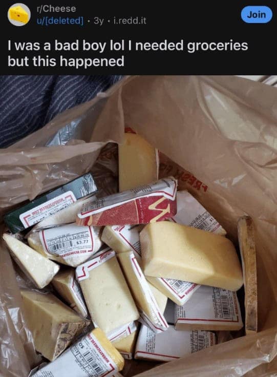 funniest reddit posts. I was a bad boy lol I needed groceries but this happened