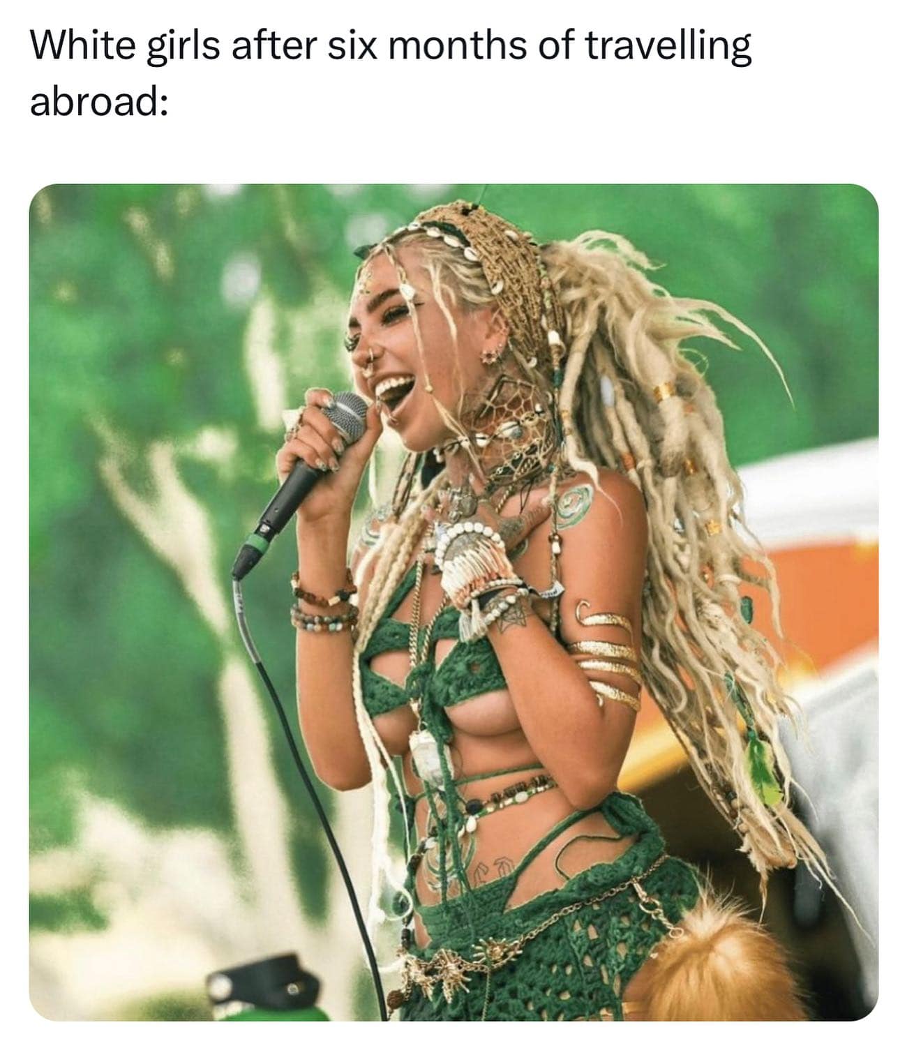 White girls after six months of travelling abroad: