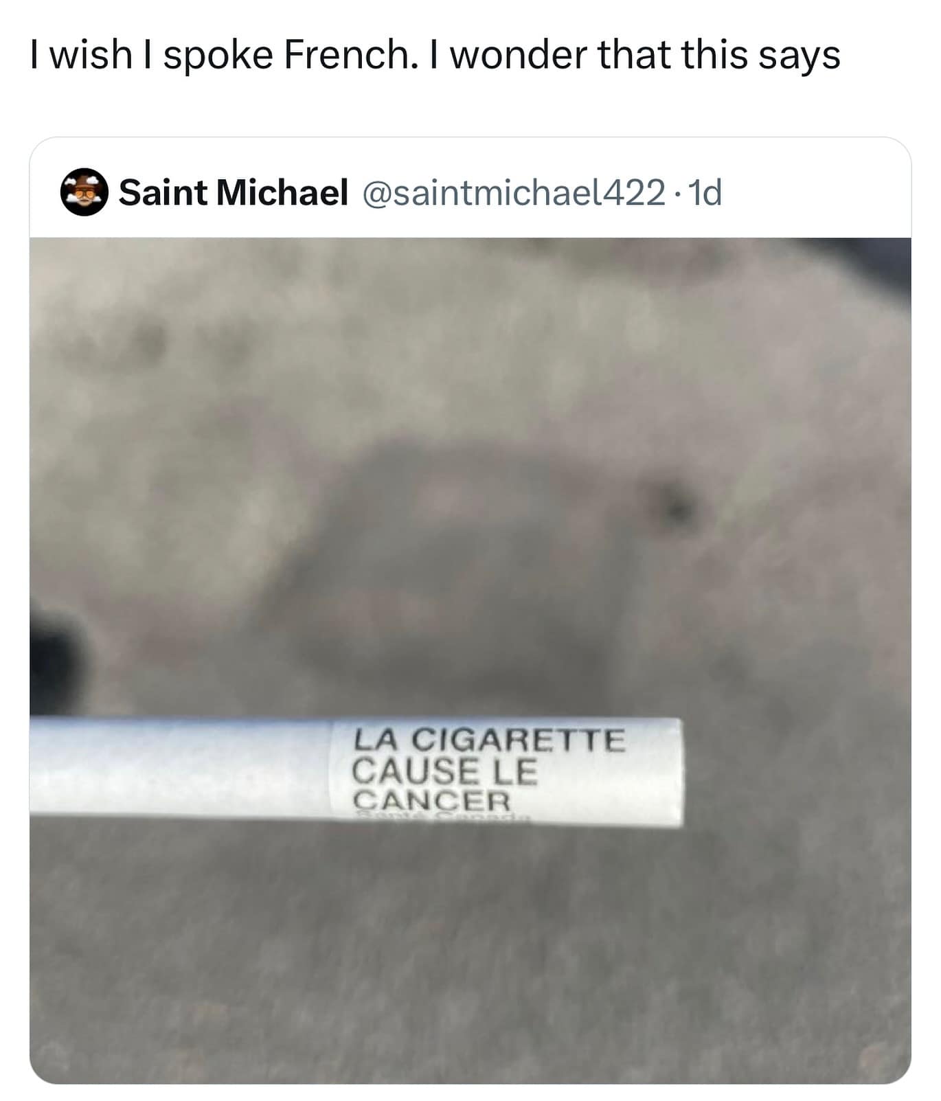 funny memes. I wish I spoke French. I wonder that this says