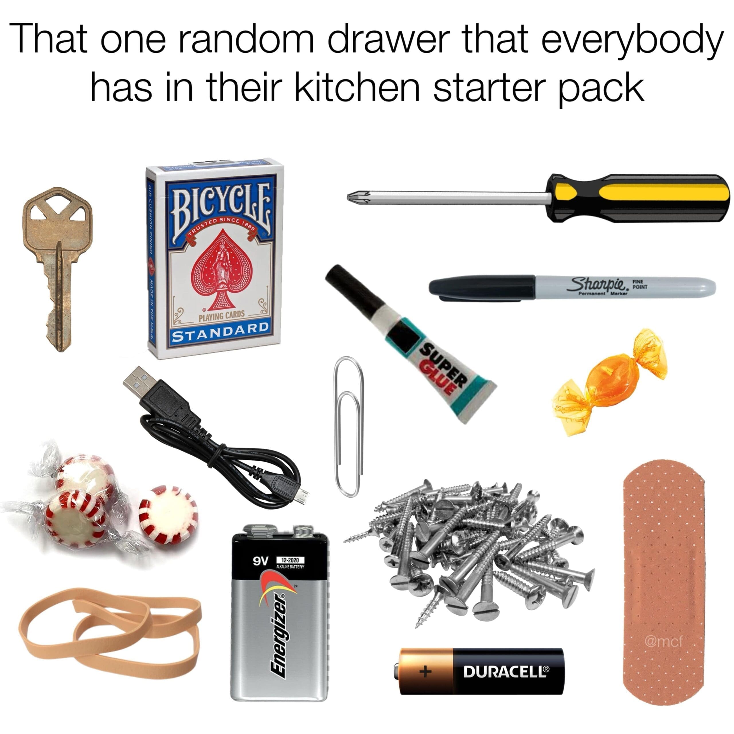 funny memes. That one random drawer that everybody has in their kitchen starter pack