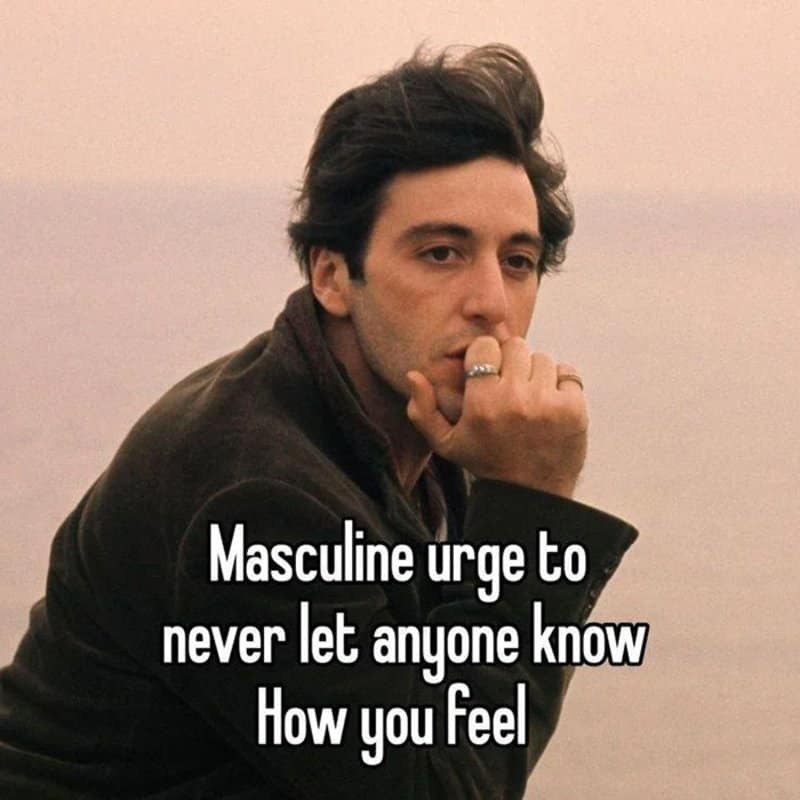 funny memes. Masculine urge to never let anyone know How you feel