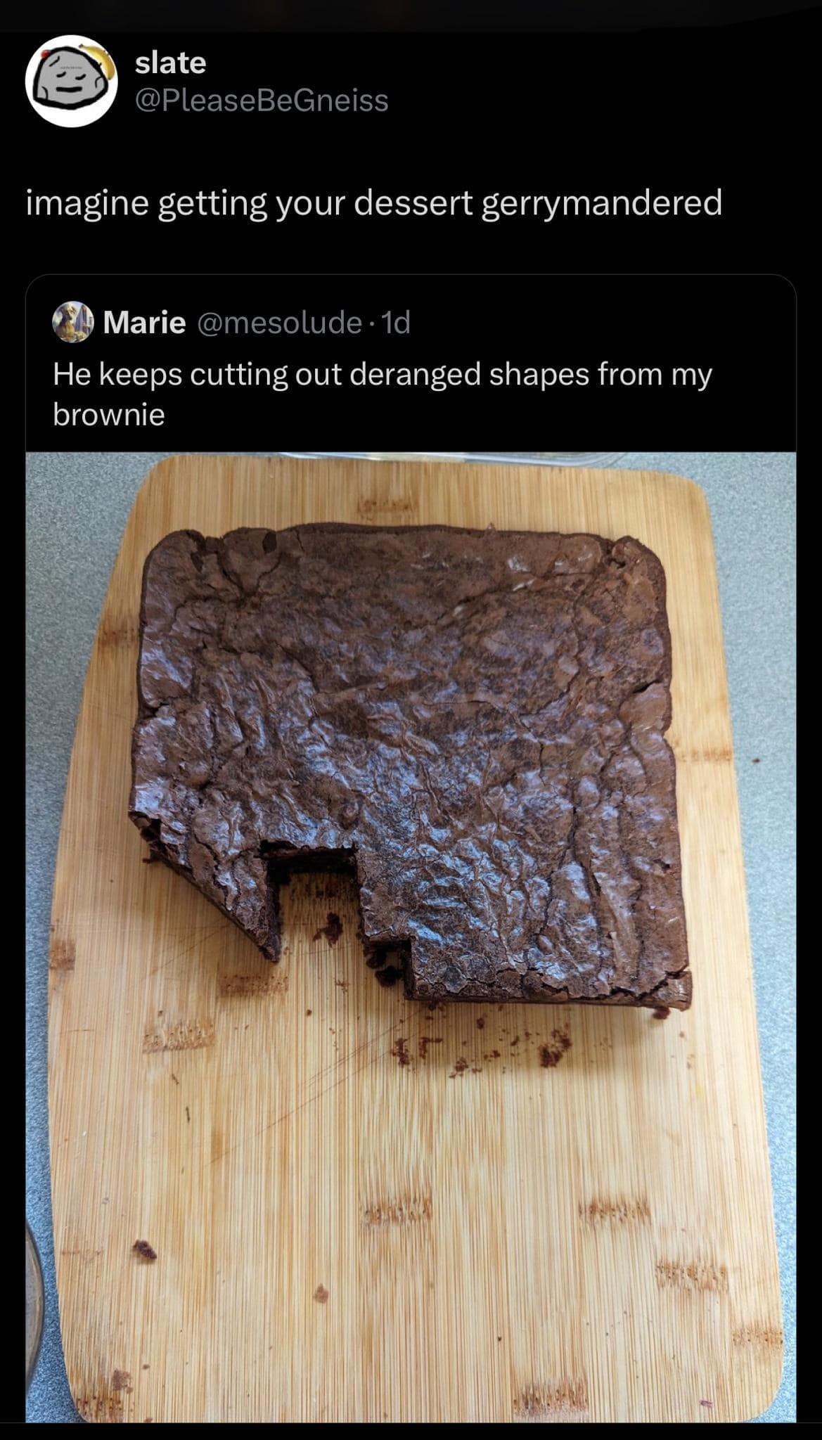 funny pic imagine getting your dessert gerrymandered