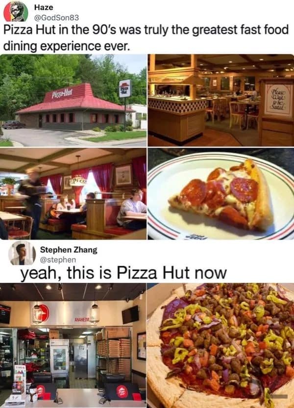 funny pics. Pizza Hut in the 90's was truly the greatest fast food dining experience ever.
