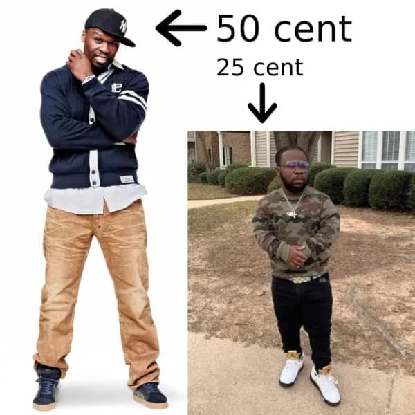 funny pics. 50 cent 25 cent