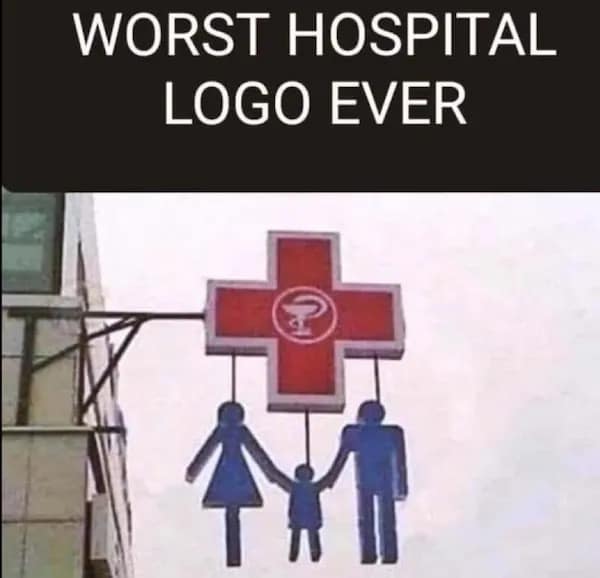 funny pics. WORST HOSPITAL LOGO EVER