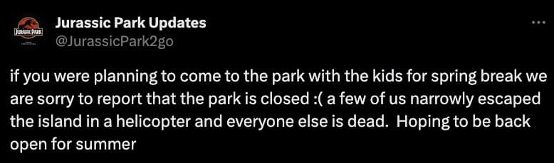 jurassic park updates