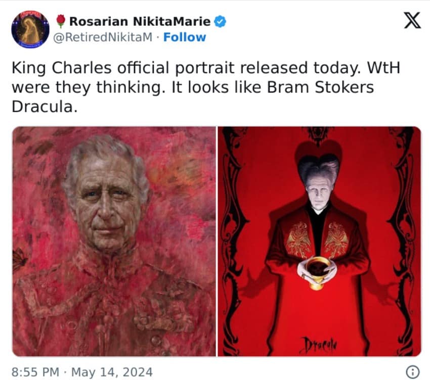 King charles portrait memes, king charles portrait, king charles, prince charles, prince charles portrait memes, king charles portrait reactions, king charles portrait tweets