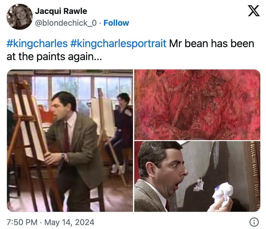 King charles portrait memes, king charles portrait, king charles, prince charles, prince charles portrait memes, king charles portrait reactions, king charles portrait tweets