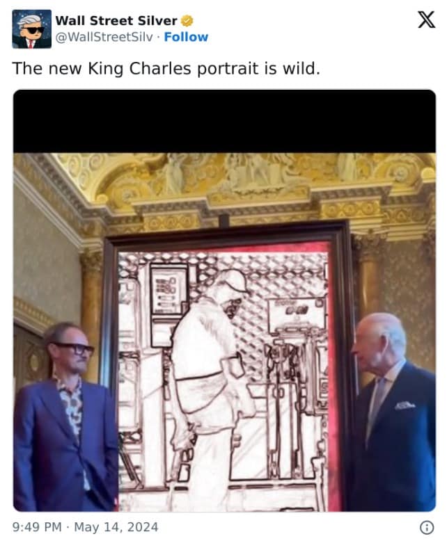 King charles portrait memes, king charles portrait, king charles, prince charles, prince charles portrait memes, king charles portrait reactions, king charles portrait tweets