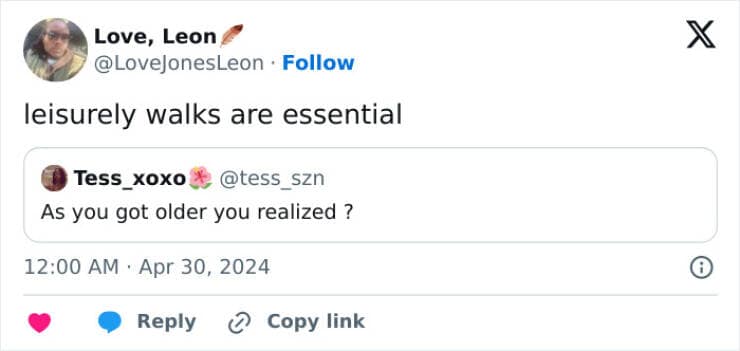 leisurely walks are essential