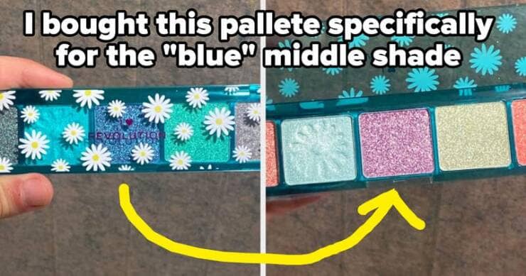 I bought this pallete specifically for the "blue" middle shade