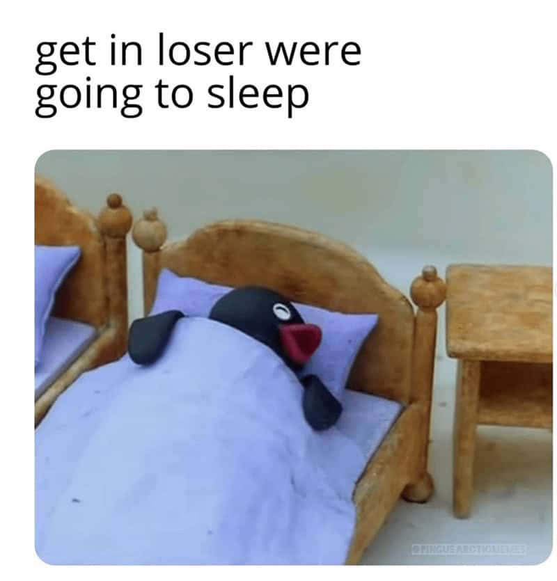 self care memes. get in loser were going to sleep