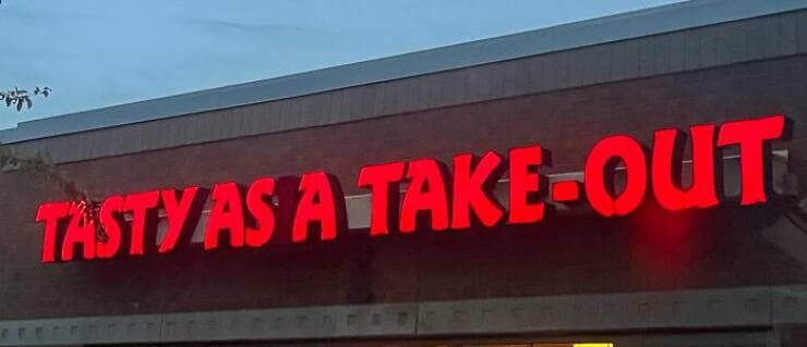 sign fails, burnt out neon signs, neon signs, grammatical errors, hilarious signs, misspelled words, lighting malfunctions