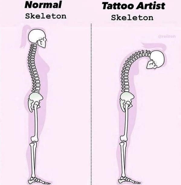 tattoo memes. Normal Skeleton Tattoo Artist Skeleton