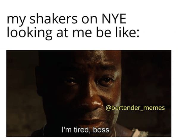 bartender memes. my shakers on NYE looking at me be like: