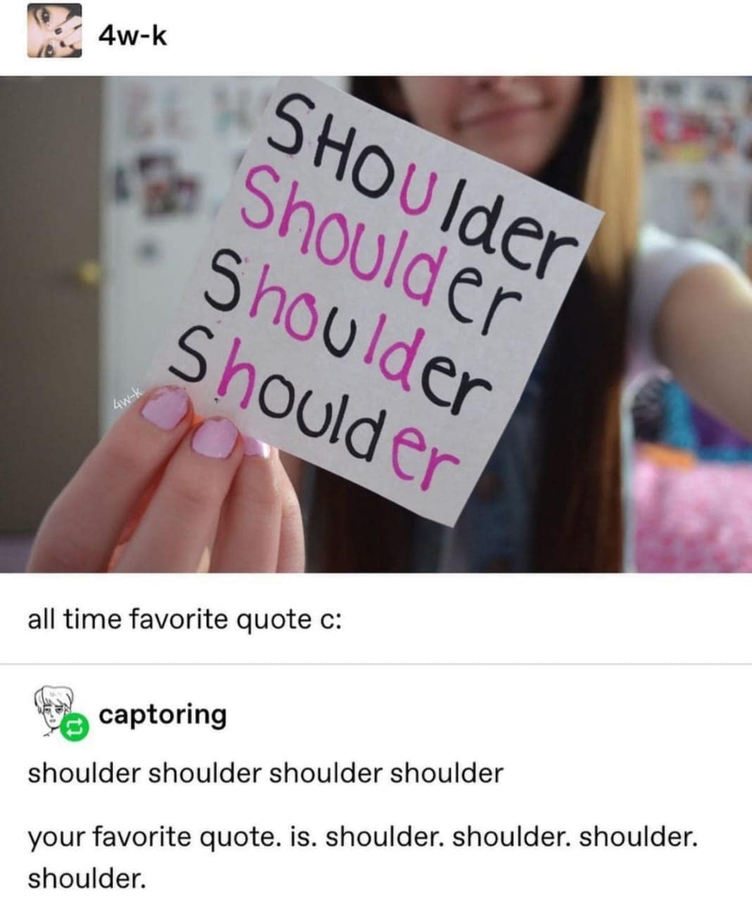 shoulder shoulder shoulder shoulder your favorite quote. is. shoulder. shoulder. shoulder. shoulder.