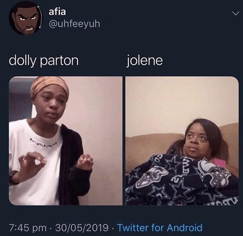 country music memes. dolly parton jolene