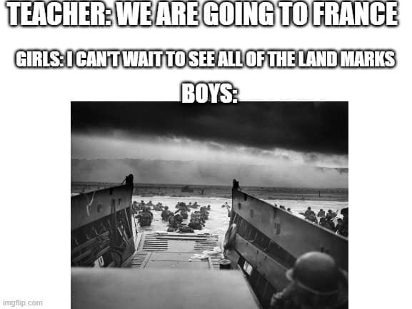 World War II memes, military humor, D-Day jokes, war memes, historical humor
